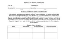 Advance Care Planning Questionnaire