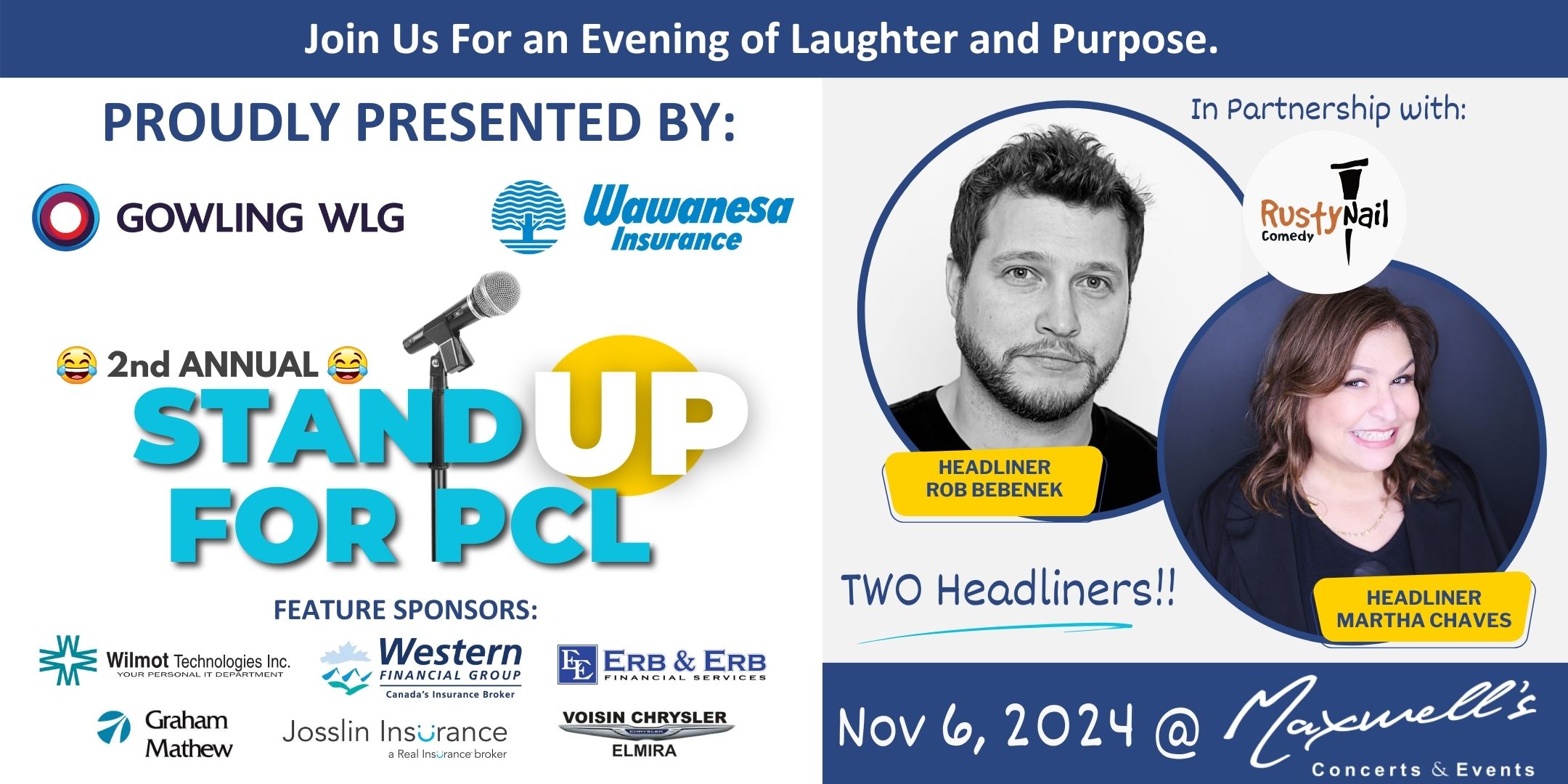 Stand Up for PCL is a fundraising event to help PCL develop housing for people with developmental disabilities.