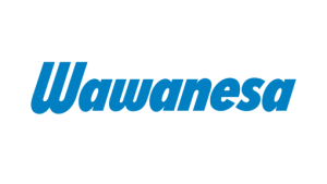 Wawanessa Blue text reads "Wawanesa" in a bold, italicized font on a white background.