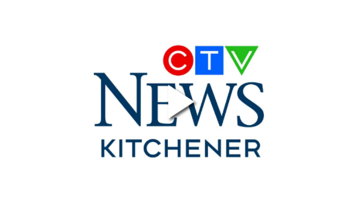 CTV News Kitchener logo with a play button overlay.